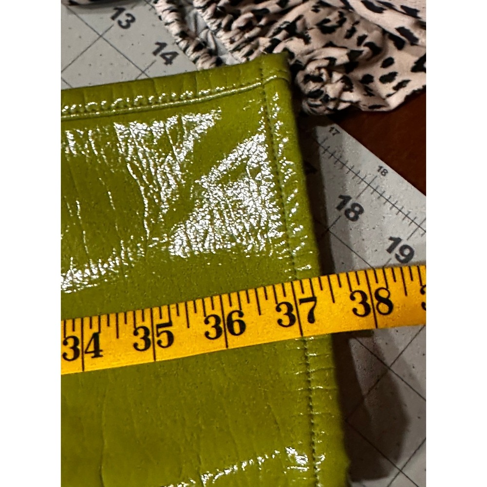 Simon Miller Women's Pants Size 25 Green Vinyl High Rise‎ Cropped - Picture 16 of 16